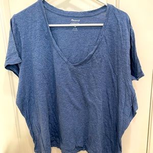 COPY - Women’s plus size Madewelll denim blue t-shirt.🌹